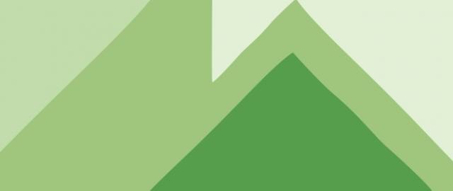 Green illustration with triangles